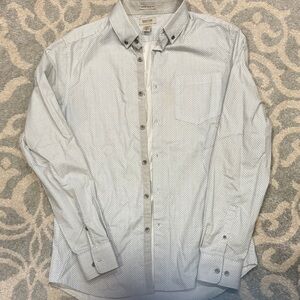 Kenneth Cole reaction super slim fit  white black Patterned Button-Down Shirt